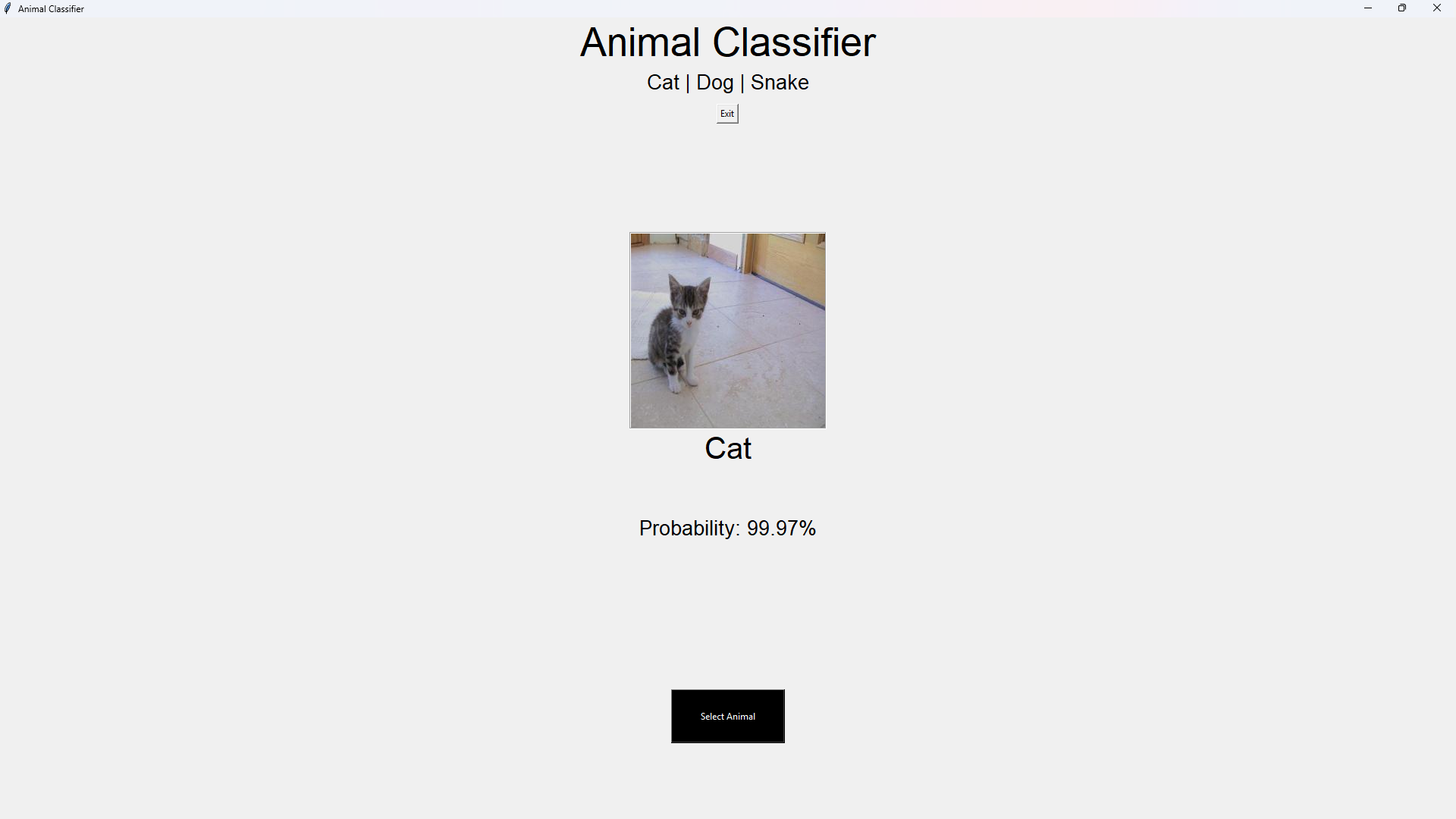 Animal Classifier (ResNet50) result 8